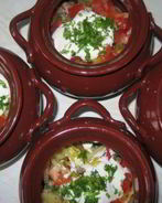 Рагу с мясом и стручковой фасолью в горшочке