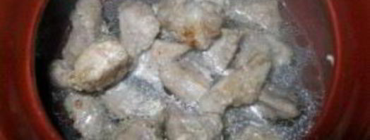 рагу с мясом и стручковой фасолью в горшочке. Шаг 2