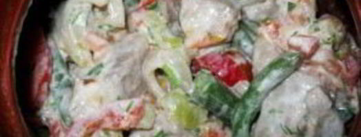 рагу с мясом и стручковой фасолью в горшочке. Шаг 8