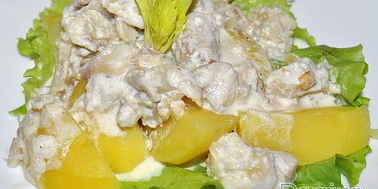 Рыбное рагу в лимонно-сливочном соусе