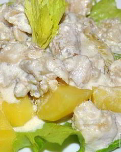 Рыбное рагу в лимонно-сливочном соусе