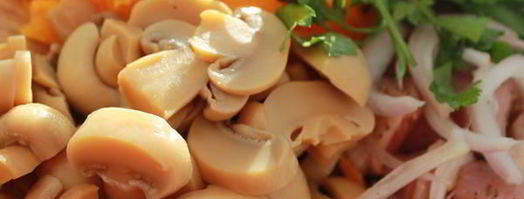 сливочно-грибное рагу с мясом в тыкве. Шаг 2