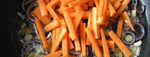 зеленое рагу с имбирем и морковью. Шаг 3