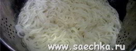 рисовая лапша с фаршем и овощами. Шаг 8