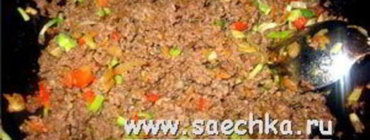 рисовая лапша с фаршем и овощами. Шаг 14