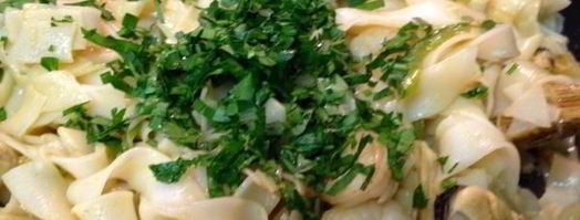 рисовая лапша с креветками и мидиями. Шаг 7