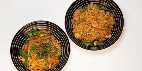 Рисовая лапша с креветками