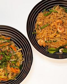 Рисовая лапша с креветками