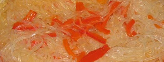 рисовая лапша с овощами и креветками. Шаг 4