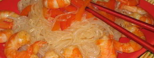 рисовая лапша с овощами и креветками. Шаг 5