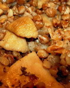 Гречневое ризотто с белыми грибами