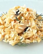 Грибное ризотто с орехами