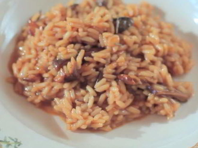 Рецепт итальянского ризотто с сухими грибами