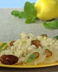 Лимонное ризотто с финиками