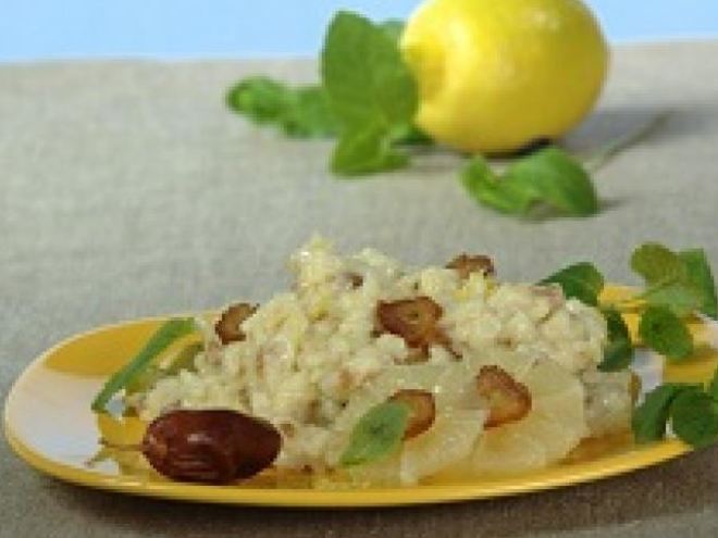 Рецепт лимонного ризотто с финиками