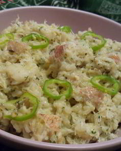 Насыщенное ризотто с морским окунем и сливками