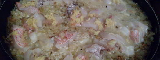 насыщенное ризотто с морским окунем и сливками. Шаг 4