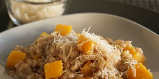 Перловое ризотто с тыквой