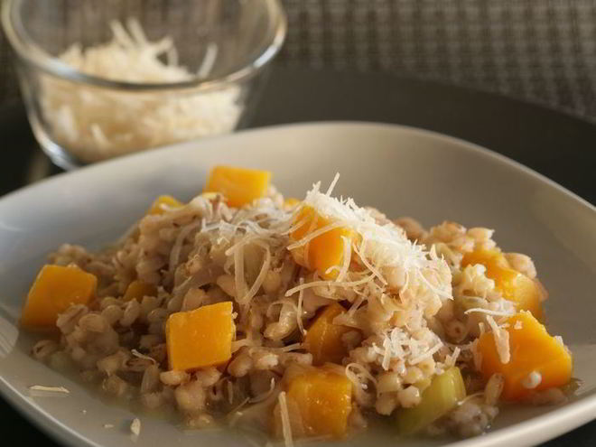 Рецепт перлового ризотто с тыквой