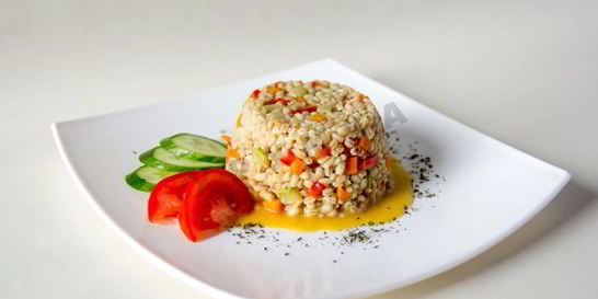 Ризотто из перловки с овощами