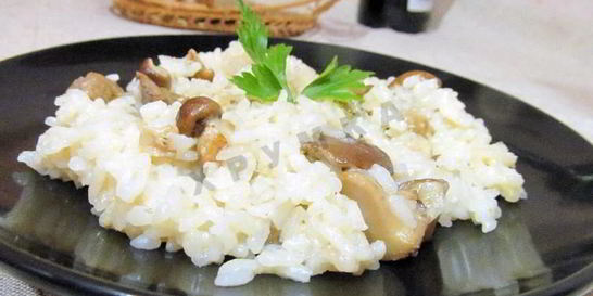Ризотто с белыми грибами со сливками