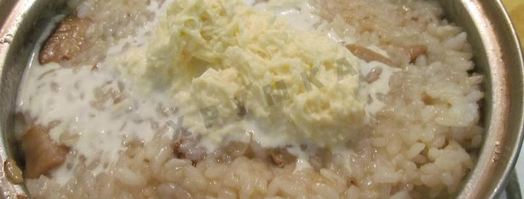 ризотто с белыми грибами со сливками. Шаг 15