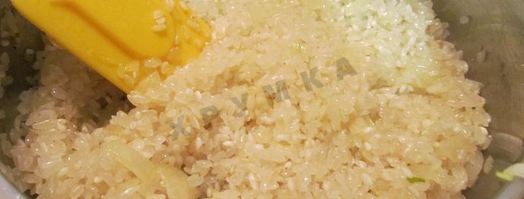 ризотто с белыми грибами со сливками. Шаг 6