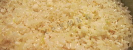 ризотто с белыми грибами со сливками. Шаг 7