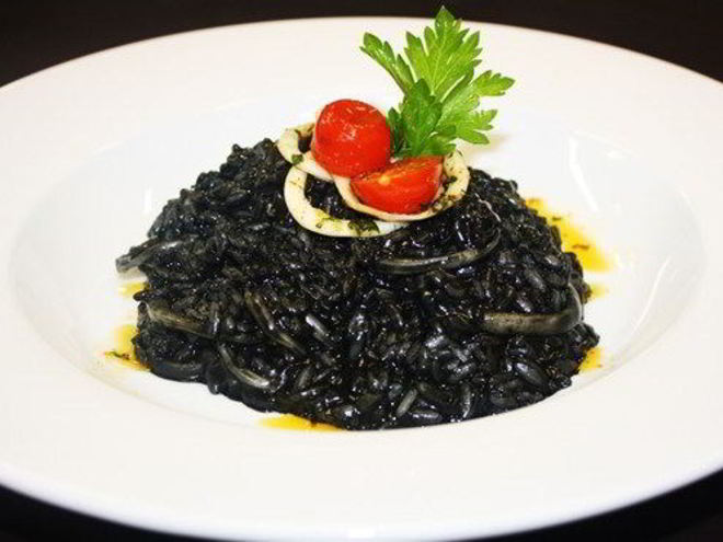 Рецепт ризотто с чернилами каракатицы