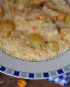 Ризотто с горгонзолой и виноградом