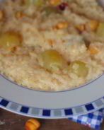 Ризотто с горгонзолой и виноградом