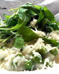 Ризотто с горошком и мятой