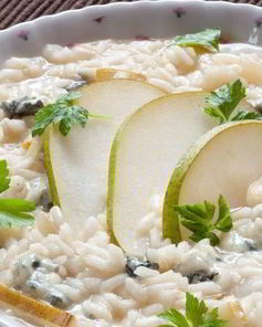Ризотто с грушами и синим сыром