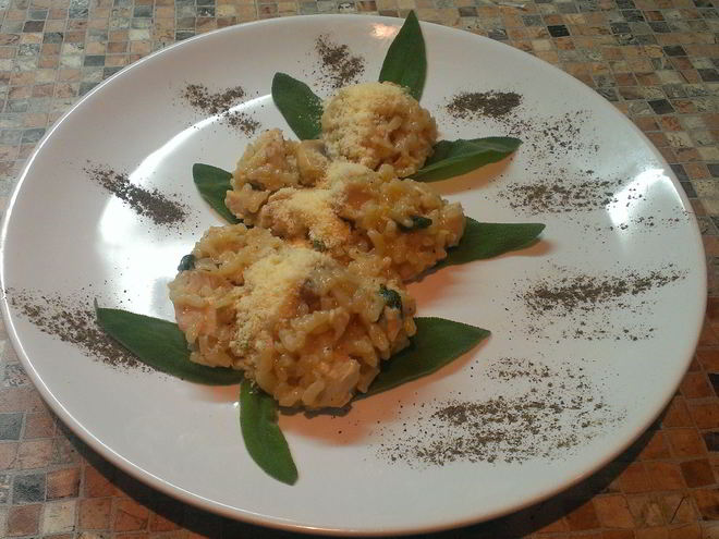 Рецепт ризотто с индейкой, грибами и шалфеем