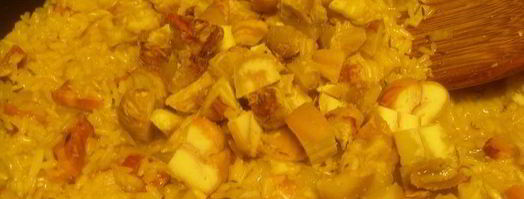 ризотто с каштанами и грудинкой. Шаг 7