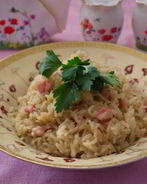 Ризотто с копченой грудинкой