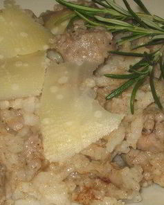 Ризотто с корицей и колбасками