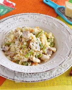 Ризотто с курицей и овощами