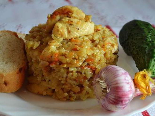 Рецепт ризотто с курицей в мультиварке