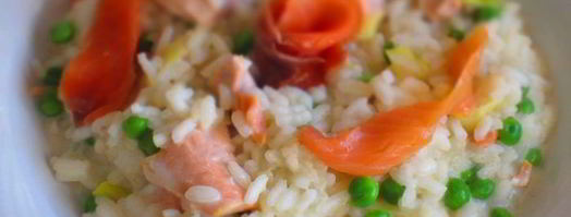 ризотто с лососем и зеленым горошком. Шаг 6