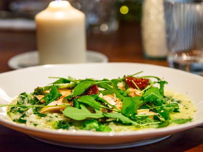 Рецепт ризотто с лососем