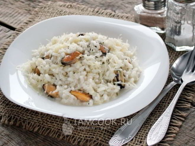 Рецепт ризотто с мидиями