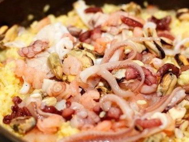 Рецепт ризотто с морским коктейлем