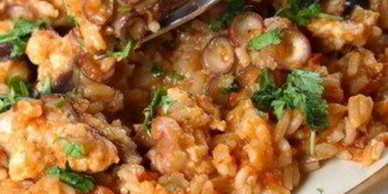 Ризотто с осьминогом