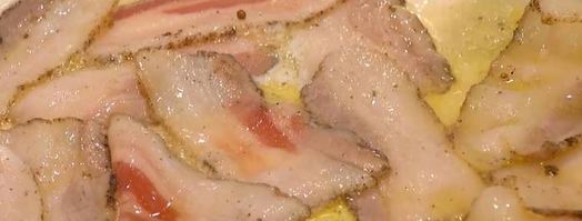 ризотто с перепелиными яйцами и копченым салом. Шаг 3