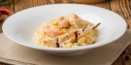 Ризотто с семгой