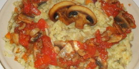 Ризотто с шампиньонами и сыром
