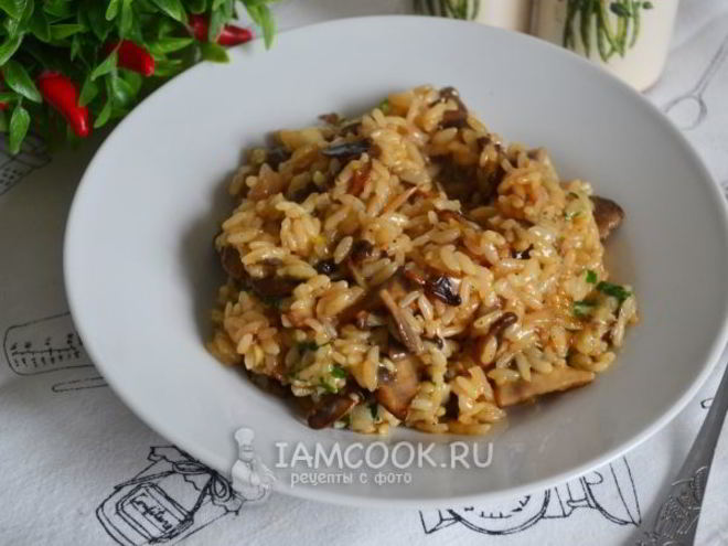 Рецепт ризотто с шампиньонами