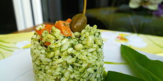 Ризотто с соусом из черемши