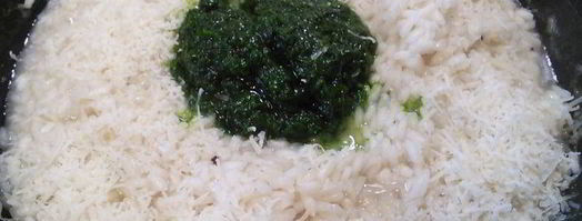 ризотто с соусом из черемши. Шаг 4